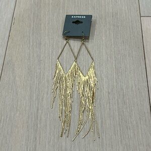 Express Shimmering Gold Dangle Earrings